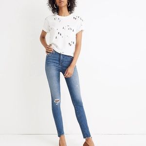 Madewell 10" High-Rise Skinny Jeans: Drop Step-Hem Edition Size 28